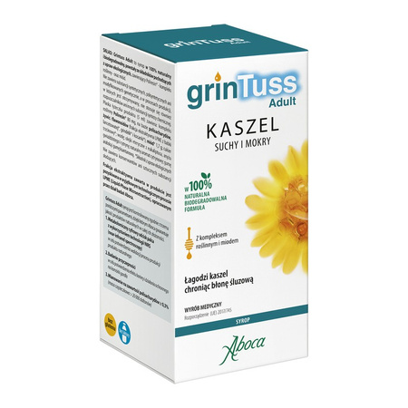 GrinTuss Adult Syrop na kaszel suchy i mokry 180 g