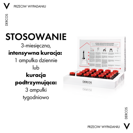 Vichy Dercos Aminexil Clinical 5  Kuracja przeciw wypadaniu włosów dla kobiet 6 ml 21 ampułek
