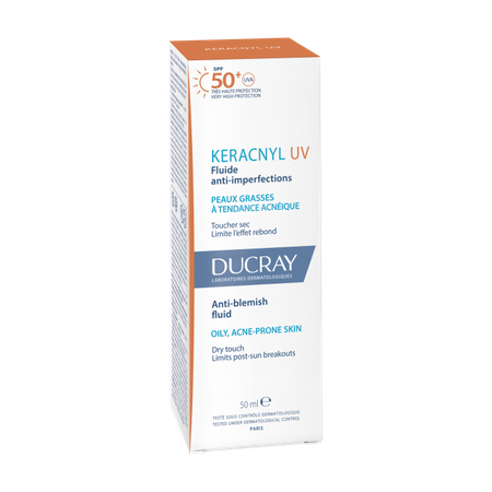 Ducray Keracnyl UV Fluid przeciwko niedoskonałościom SPF 50+ 50 ml