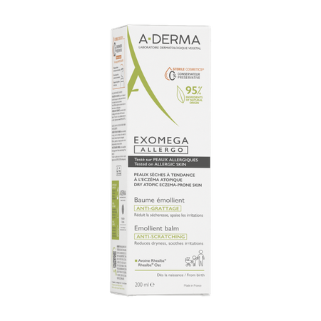 Aderma Exomega Allergo Balsam emolient kosmetyk sterylny 200 ml