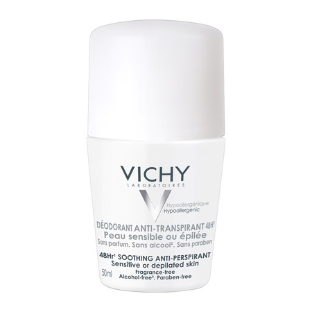 Vichy Antyperspirant w kulce do skóry wrażliwej lub po depilacji 50 ml
