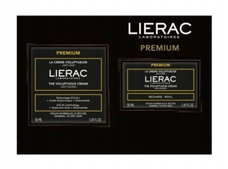 LIERAC Premium Bogaty krem przeciwzmarszczkowy 50 ml + REFILL 50 ml Zestaw