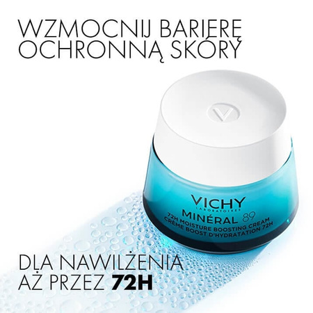 Vichy Mineral 89 Krem nawilżająco-odbudowujący 72h lekki 50 ml