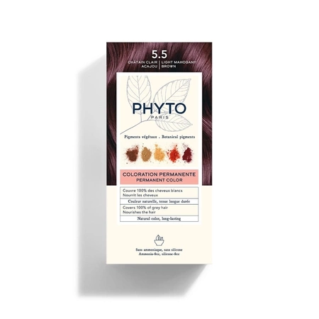 Phyto Color Farba do włosów 5.5 JASNY MAHONIOWY BRĄZ 1 opakowanie