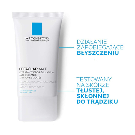 La Roche-Posay Effaclar Mat Seboregulujący krem przeciw błyszczeniu skóry 40 ml