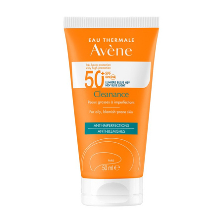 Avene Eau Thermale Cleanance Krem ochronny SPF 50+ do skóry tłustej skłonnej do niedoskonałości 50 ml
