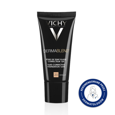 Vichy Dermablend Fluid korygujący o przedłużonej trwałości SPF 28 20 Vanilla 30 ml