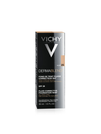Vichy Dermablend Fluid korygujący o przedłużonej trwałości SPF 28 25 Nude 30 ml