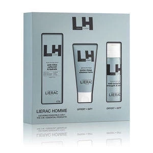 Lierac Homme Emulsja Anti-Aging 50ml + Żel pod prysznic 50ml+ Pianka do golenia 50ml Zestaw