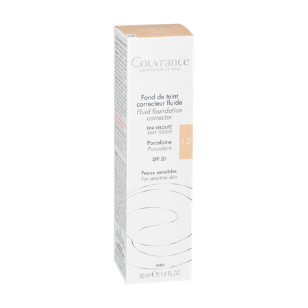 Avene Eau Thermale Couvrance Fluid Korygujący Odcień Porcelanowy 1.0 30 ml