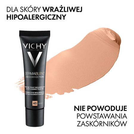 Vichy Dermablend 3D Podkład wyrównujący powierzchnię skóry 45 Gold 30 ml