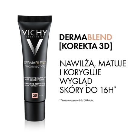 Vichy Dermablend 3D Podkład wyrównujący powierzchnię skóry 25 Nude 30 ml