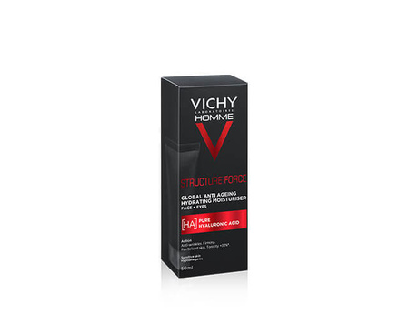 Vichy Homme Structure Force Przeciwzmarszczkowy krem wzmacniający z kwasem hialuronowym 50 ml