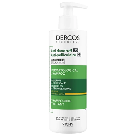 Vichy Dercos Szampon przeciwłupieżowy włosy suche 390 ml