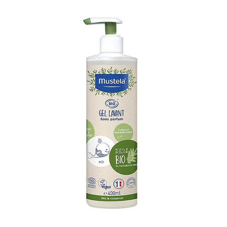 Mustela BIO Żel do mycia ciała i włosów od 1 dnia życia 400 ml