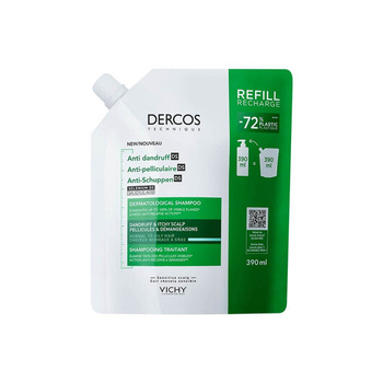 Vichy Dercos DS Szampon przeciwłupieżowy włosy normalne i przetłuszczające się opakowanie uzupełniające 390 ml