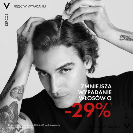 Vichy Dercos Aminexil Clinical 5 Kuracja przeciw wypadaniu włosów dla mężczyzn 6 ml 21 ampułek