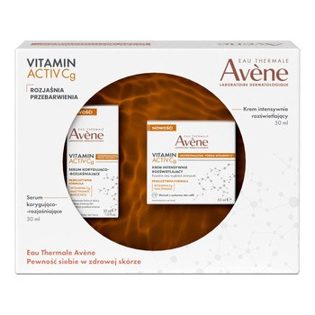Avene Vitamin Activ Cg Zestaw Serum, 30 ml + Krem rozświetlający, 50 ml