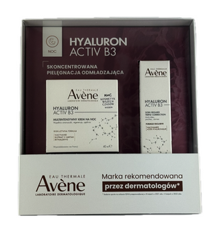 AVENE HYALURON ACTIV B3 Multiintensywny krem na noc 40ml + Krem pod oczy 15ml Zestaw promocyjny