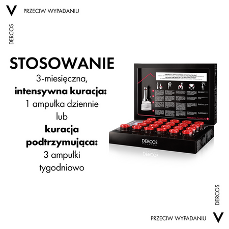 Vichy Dercos Aminexil Clinical 5 Kuracja przeciw wypadaniu włosów dla mężczyzn 6 ml 21 ampułek