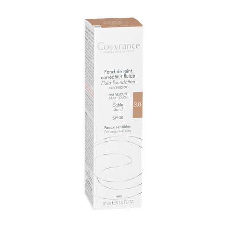 Avene Eau Thermale Couvrance Fluid Korygujący Odcień Piaskowy 3.0 30 ml