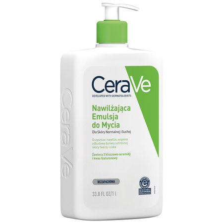 CeraVe Nawilżająca emulsja do mycia dla skóry normalnej i suchej 1 l