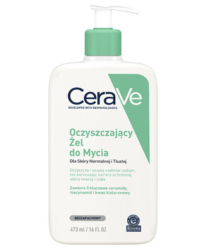 CeraVe Oczyszczający żel do mycia z ceramidami dla skóry normalnej i tłustej 473 ml