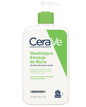 CeraVe Nawilżająca emulsja do mycia dla skóry normalnej i suchej 473 ml