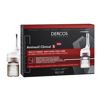 Vichy Dercos Aminexil Clinical 5 Kuracja przeciw wypadaniu włosów dla mężczyzn 6 ml 21 ampułek
