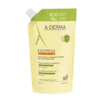 Aderma Exomega Control Olejek emolient pod prysznic 500 ml OPAKOWANIE UZUPEŁNIAJĄCE