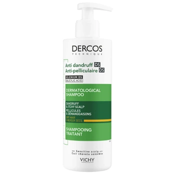 Vichy Dercos Szampon przeciwłupieżowy włosy suche 390 ml