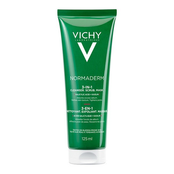 Vichy Normaderm 3 w 1 Oczyszczanie, peeling, maska, 125 ml