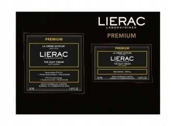 LIERAC Premium Jedwabisty krem przeciwzmarszczkowy 50ml+ REFILL 50ml Zestaw