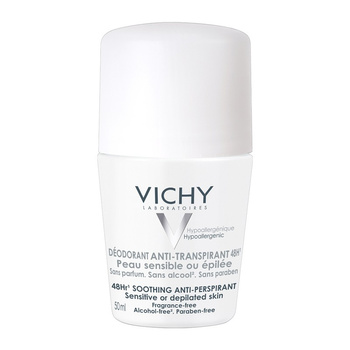 Vichy Antyperspirant w kulce do skóry wrażliwej lub po depilacji 50 ml
